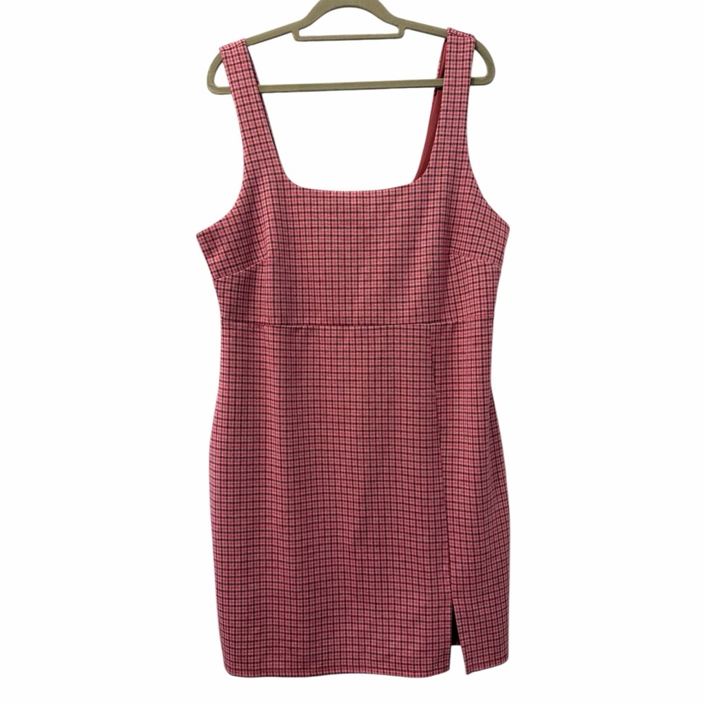 Forever 21 Plaid Jumper Sleeveless Dress size lX‎ - XL pink red